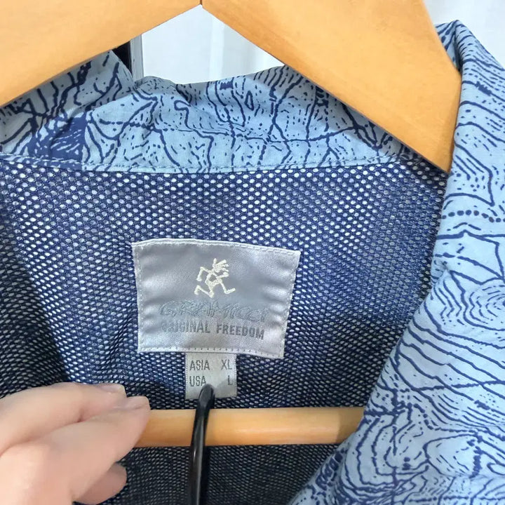 [BUNJANG] Gramicci Graphic Nylon Camp Shirt Set / 그라미치 그래픽 나일론 반팔셋업 세트 캠프셔츠 4387