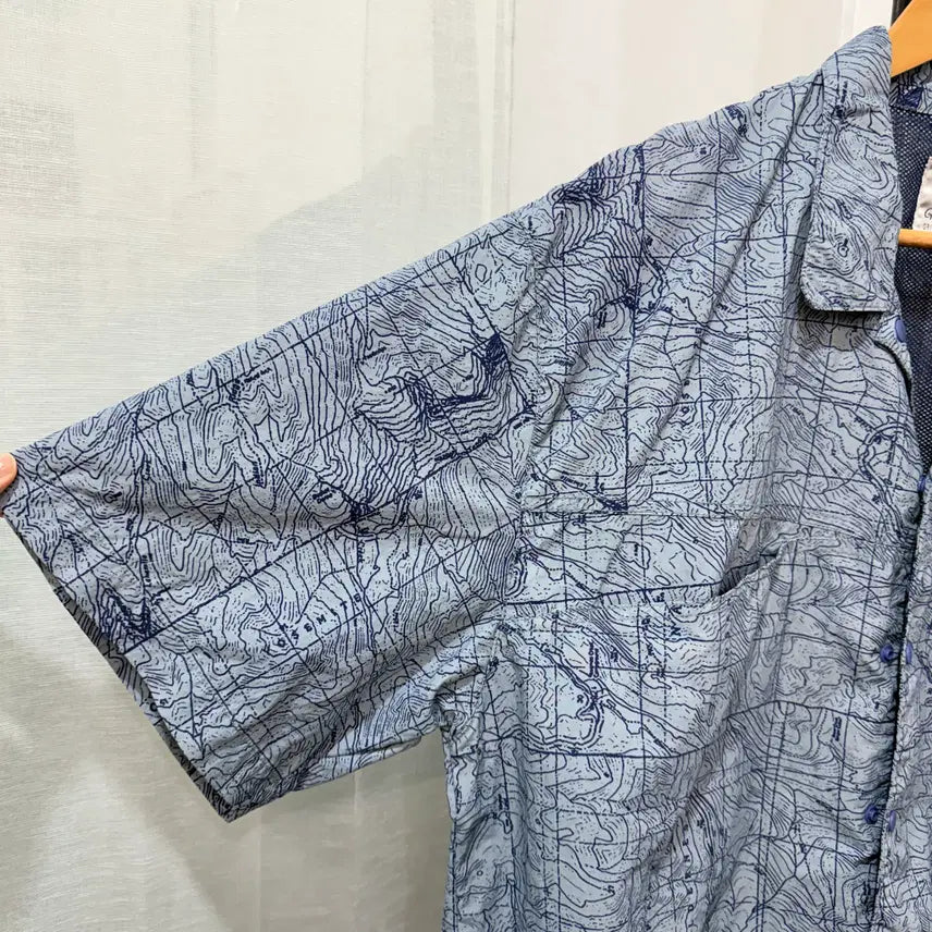 [BUNJANG] Gramicci Graphic Nylon Camp Shirt Set / 그라미치 그래픽 나일론 반팔셋업 세트 캠프셔츠 4387
