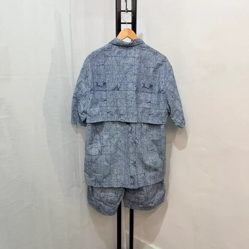 [BUNJANG] Gramicci Graphic Nylon Camp Shirt Set / 그라미치 그래픽 나일론 반팔셋업 세트 캠프셔츠 4387