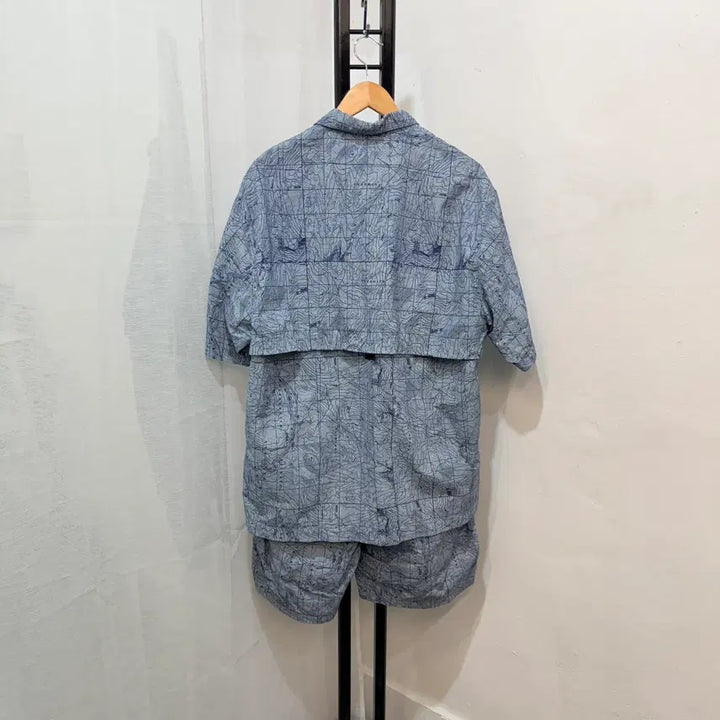 [BUNJANG] Gramicci Graphic Nylon Camp Shirt Set / 그라미치 그래픽 나일론 반팔셋업 세트 캠프셔츠 4387
