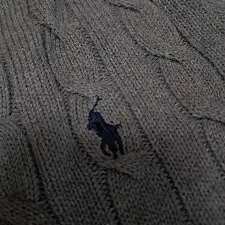 [BUNJANG] Polo Ralph Lauren Cable Knit Sweater Grey XL / 폴로 랄프로렌 케이블 니트 그레이 XL