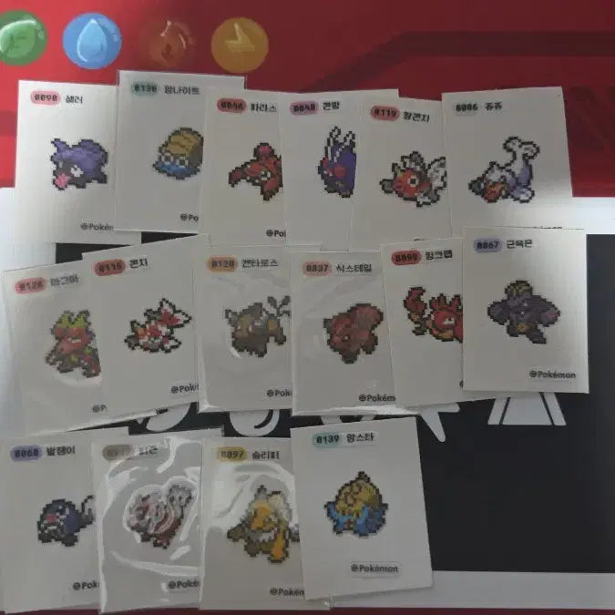 [BUNJANG] Pokemon Tteokbokki Seal Pixel Rare Seal / 포켓몬 띠부씰 픽셀 레어씰 포함