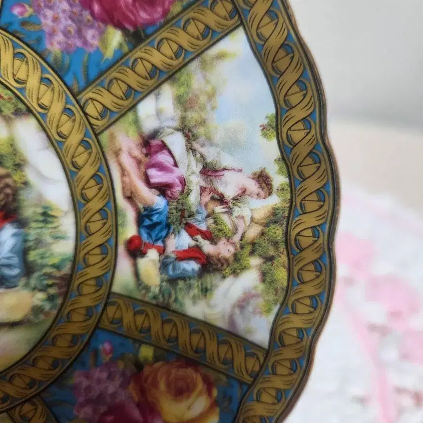 [BUNJANG] Antique Flower Printing Decorative Plate / 년대가 있는앤틱 플라워 프린팅 장식 접시