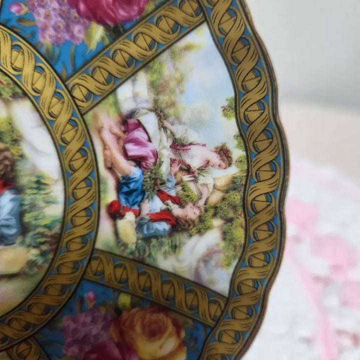 [BUNJANG] Antique Flower Printing Decorative Plate / 년대가 있는앤틱 플라워 프린팅 장식 접시