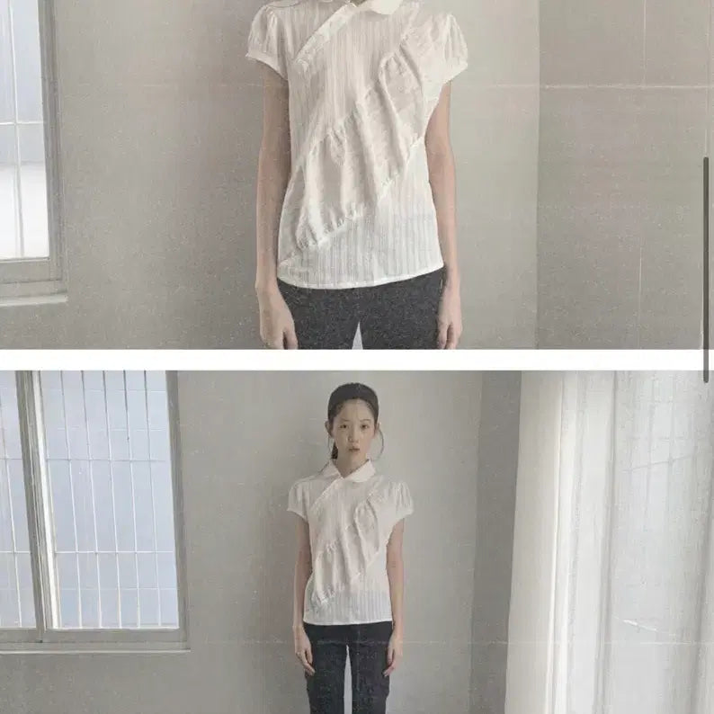 [SOLD OUT] BUTTONY SHIRRING SHORT SLEEVE SHIRT