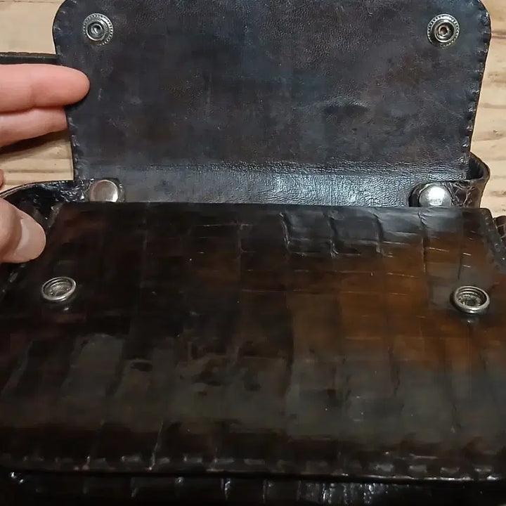 [BUNJANG] Handmade Leather Shoulder Bag (Nigerian Origin) / 나이지리아산 수공예 가죽 숄더백