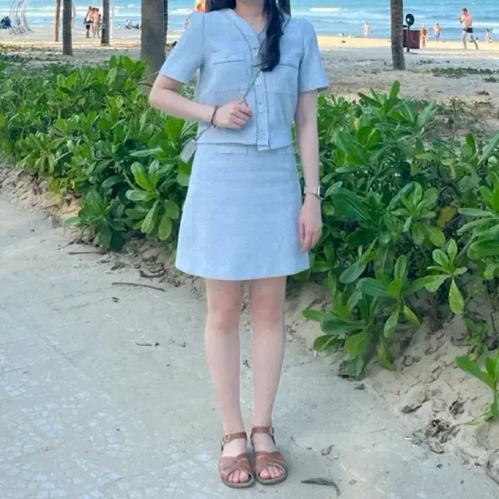 [BUNJANG] Soup Tweed Set 55 Size / soup 트위드 셋업 55사이즈