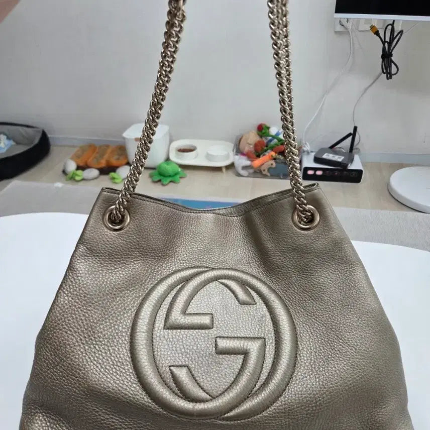 [BUNJANG] Gucci Soho Metallic Shoulder Bag / 구찌 소호 메탈릭 숄더백