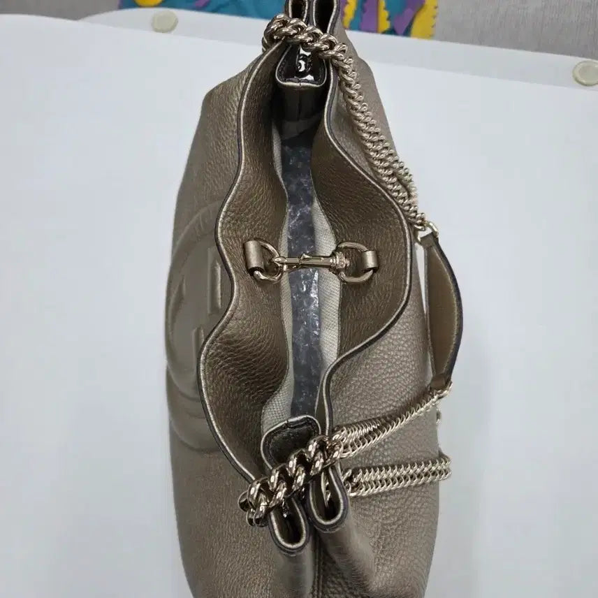 [BUNJANG] Gucci Soho Metallic Shoulder Bag / 구찌 소호 메탈릭 숄더백