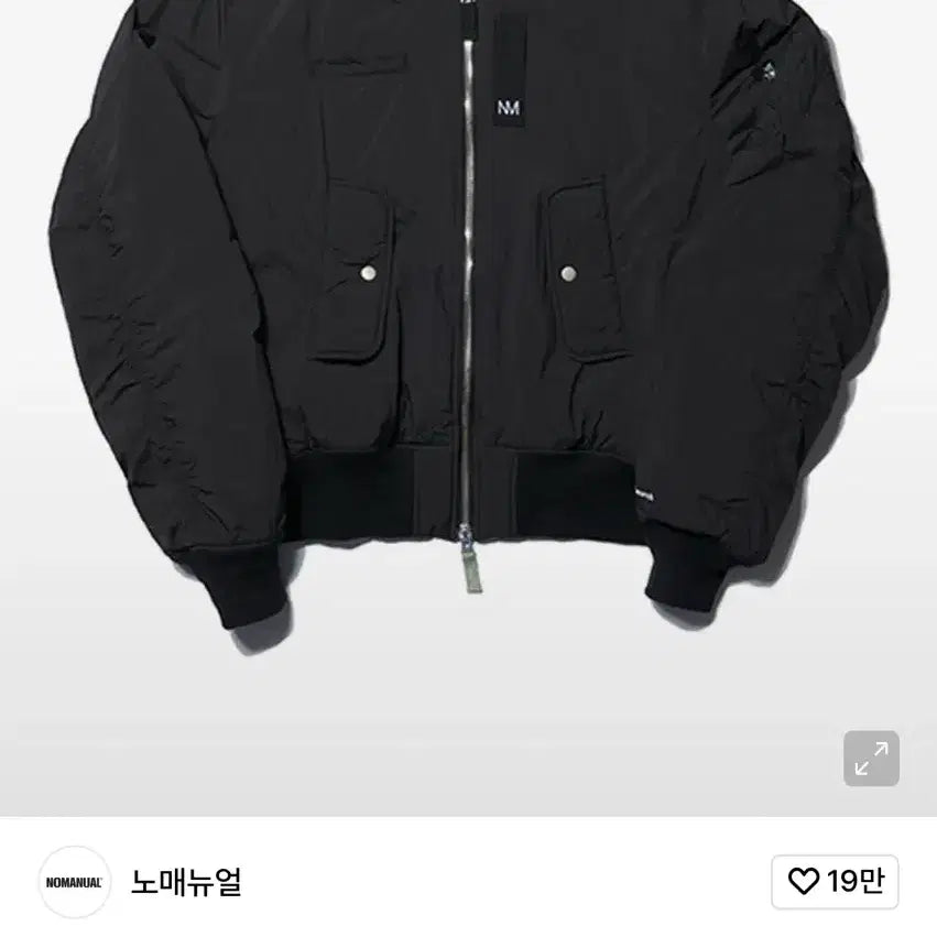 [BUNJANG] NOMANUAL N.C MA-1 Black Jacket (L) / (L) 노매뉴얼 N.C MA-1 블랙
