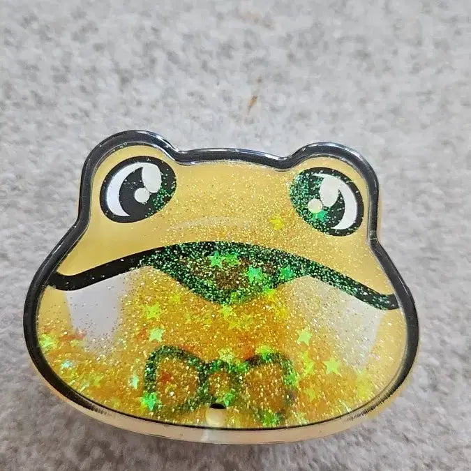 [BUNJANG] Glitter Frog Keyring / (미사용) 개구리 글리터 키링/열쇠고리