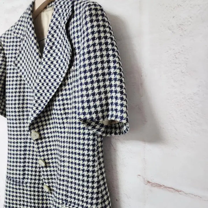[BUNJANG] Giuliva Heritage Checked Short Sleeve Jacket (Made in Italy) / 줄리바 헤리티지(Giuliva Heritage 체크 반팔 자켓(이탈리아)