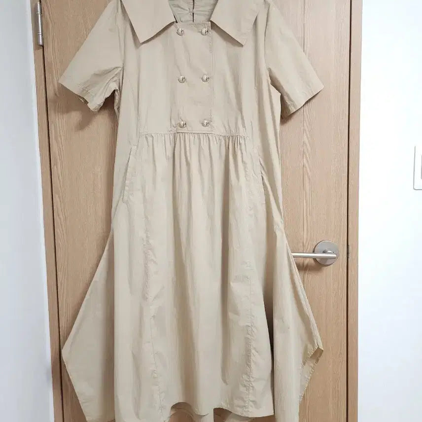 [BUNJANG] G-Cut Big Collar Double Button Dress / 24SS 지컷) 빅카라 더블 버튼 원피스