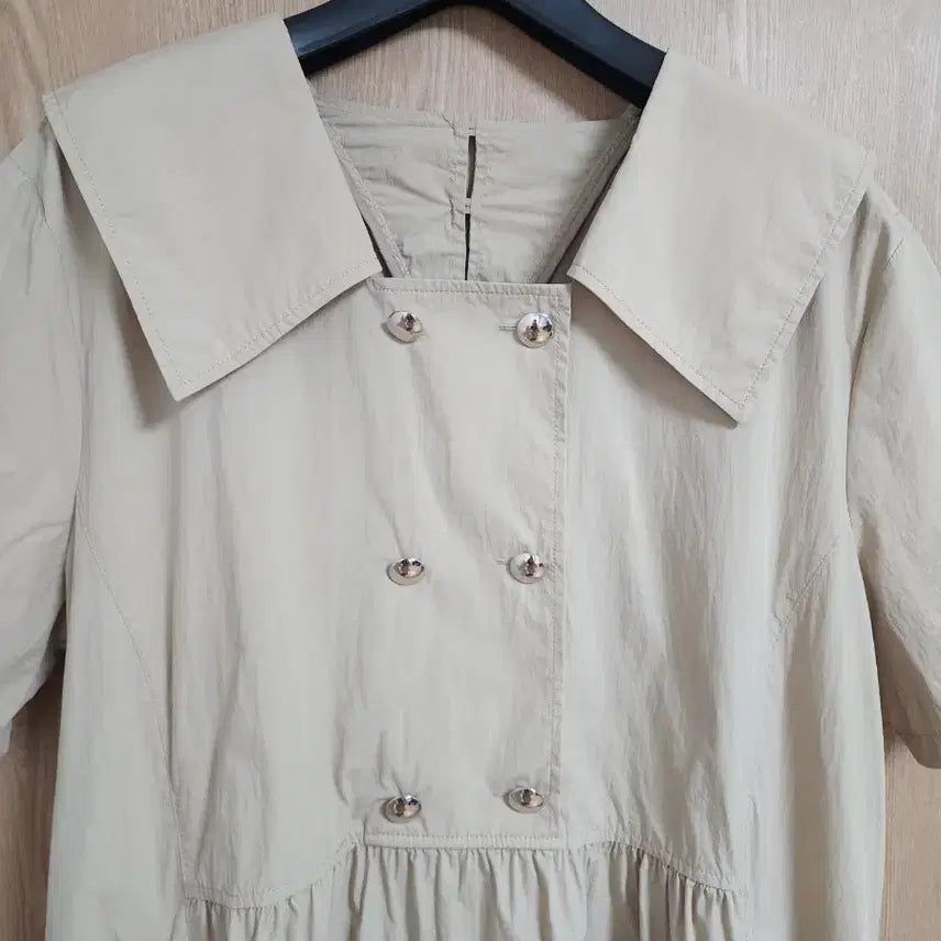 [BUNJANG] G-Cut Big Collar Double Button Dress / 24SS 지컷) 빅카라 더블 버튼 원피스