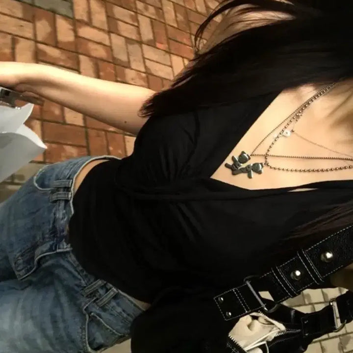 [BUNJANG] (새상품)플리즈노팔로우 Deba Sleeveless Top (Black) / (새상품)플리즈노팔로우 Deba Sleeveless Top (Black)