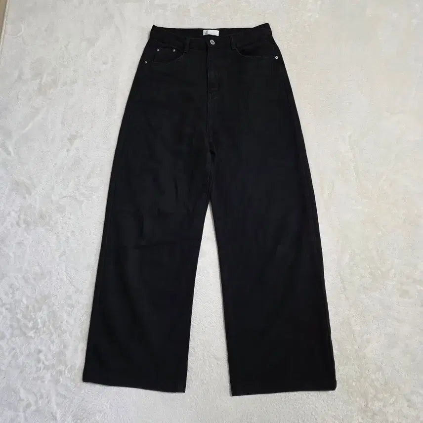[SOLD OUT] (1)여성 라룸 블랙 와이드 데님 팬츠