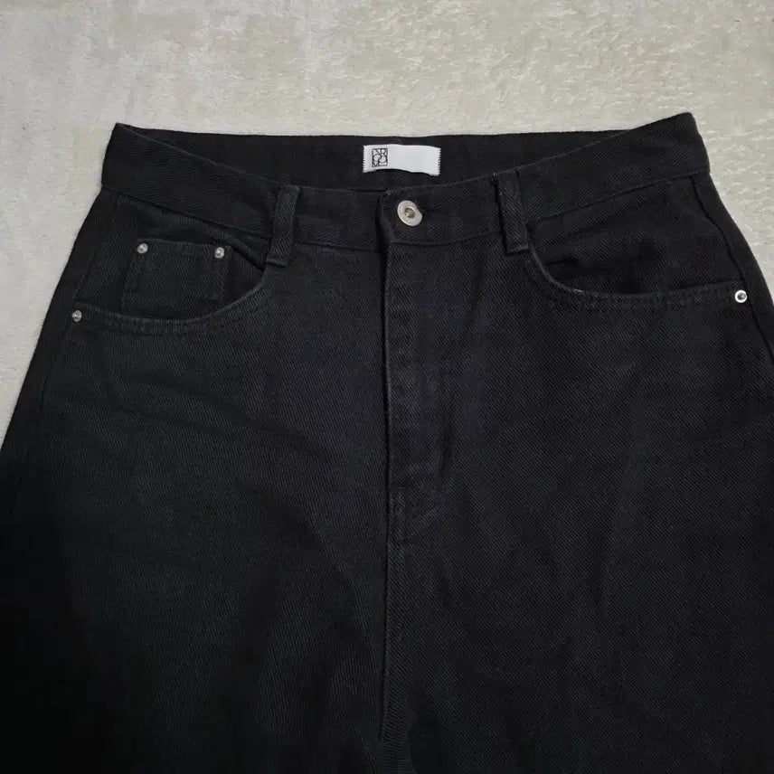 [SOLD OUT] (1)여성 라룸 블랙 와이드 데님 팬츠