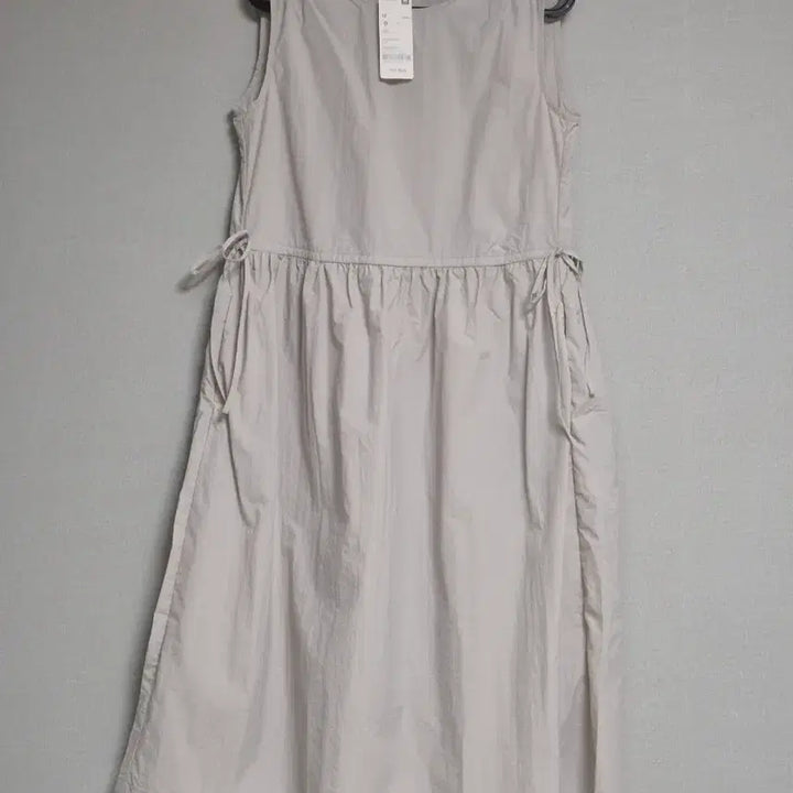 [BUNJANG] Topten Gather Dress Yellow Gray M / (새상품)탑텐 개더 원피스 옐로우그레이 M
