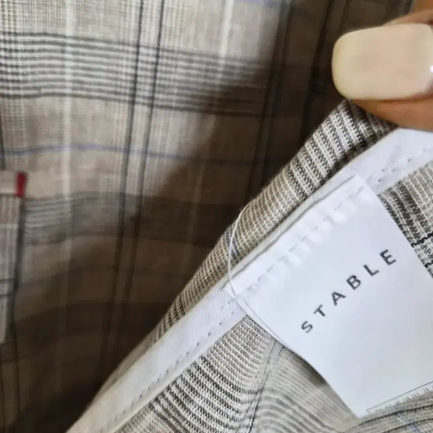 [BUNJANG] Magjay STABLE Check Linen Blazer / 매그제이 STABLE 체크무늬 린넨 블레이저