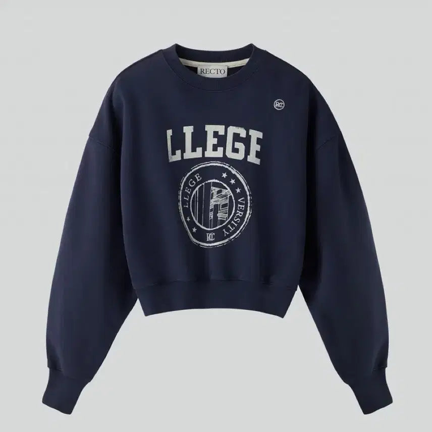 [BUNJANG] RECTO LLEGE Logo Sweatshirt (Navy) / (새상품) 렉토(RECTO) | LLEGE LOGO SWEATSHIRT