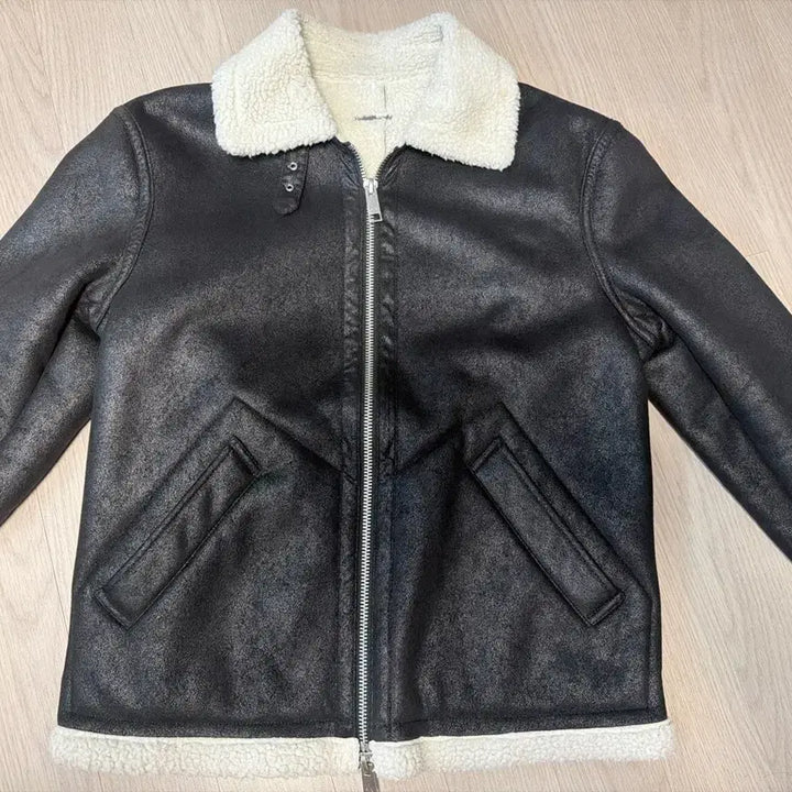 [BUNJANG] A|X Armani Exchange Shearling Lined Leather Jacket / 아르마니 익스체인지 무스탕