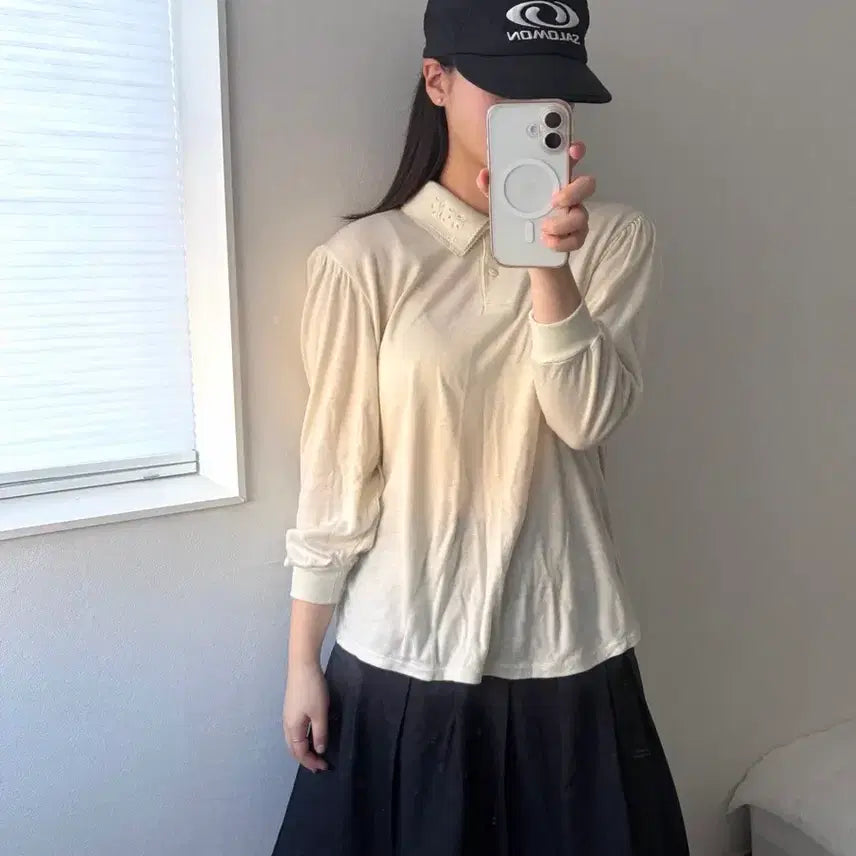 [BUNJANG] Pinstripe Pleated Midi Skirt / 스트라이프 플리츠 미디 스커트