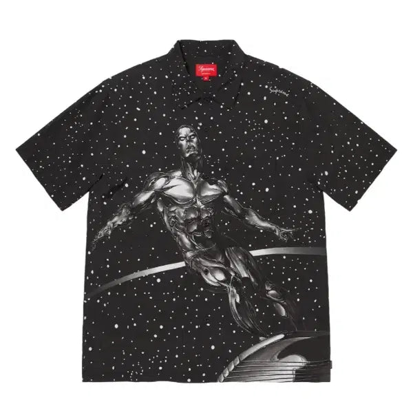 [BUNJANG] Supreme Silver Surfer Short Sleeve Shirt Black L / 슈프림 실버 서퍼 숏슬리브 셔츠 블랙 L