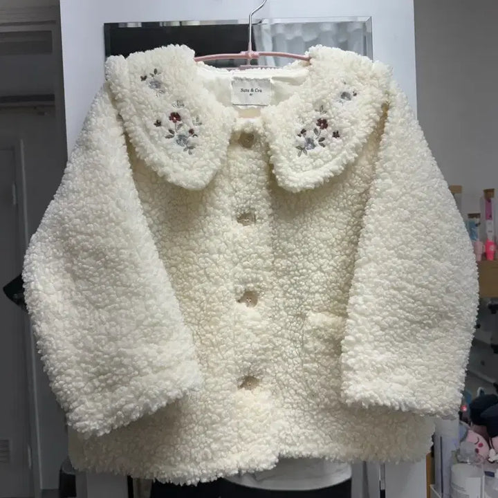 [BUNJANG] Shushu &amp; Cra Teddy Coat Ivory 105 / 슈슈앤크라 뽀글이 코트 아이보리 105