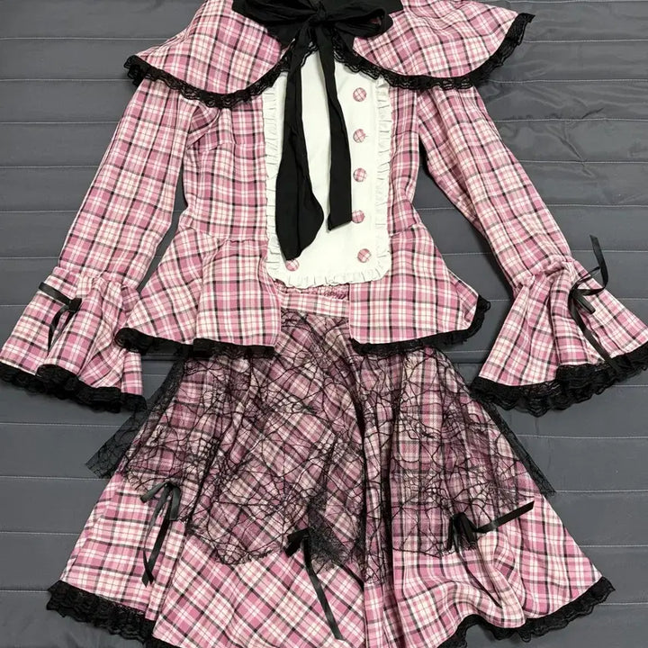 [BUNJANG] Vintage Coordi Set: Cape, Blouse, Skirt / 빈티지 코디 세트 캐캐체 고스펑크 아무깔 일본 빈티지