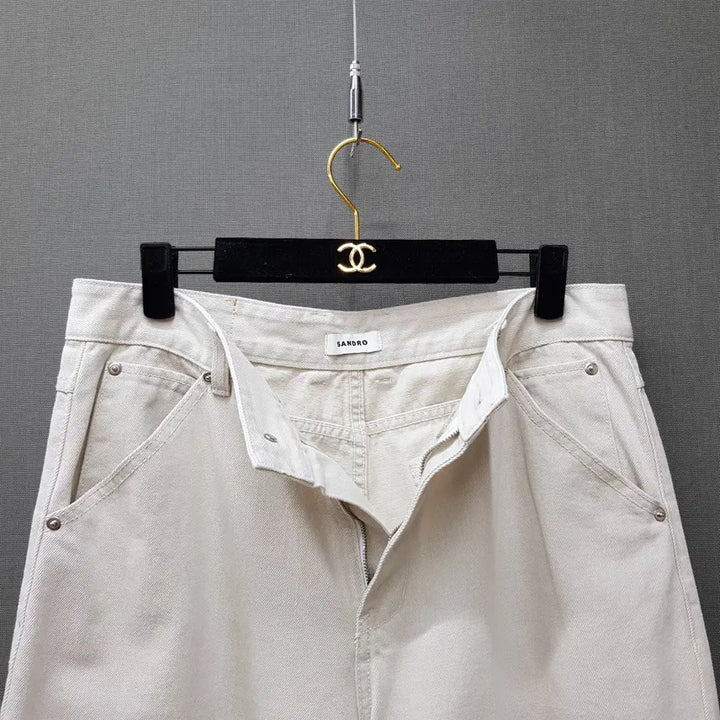 [BUNJANG] Sandro 2023 Wide Cotton Denim Pants / 산드로 2023 와이드 코튼 데님 팬츠 32사이즈