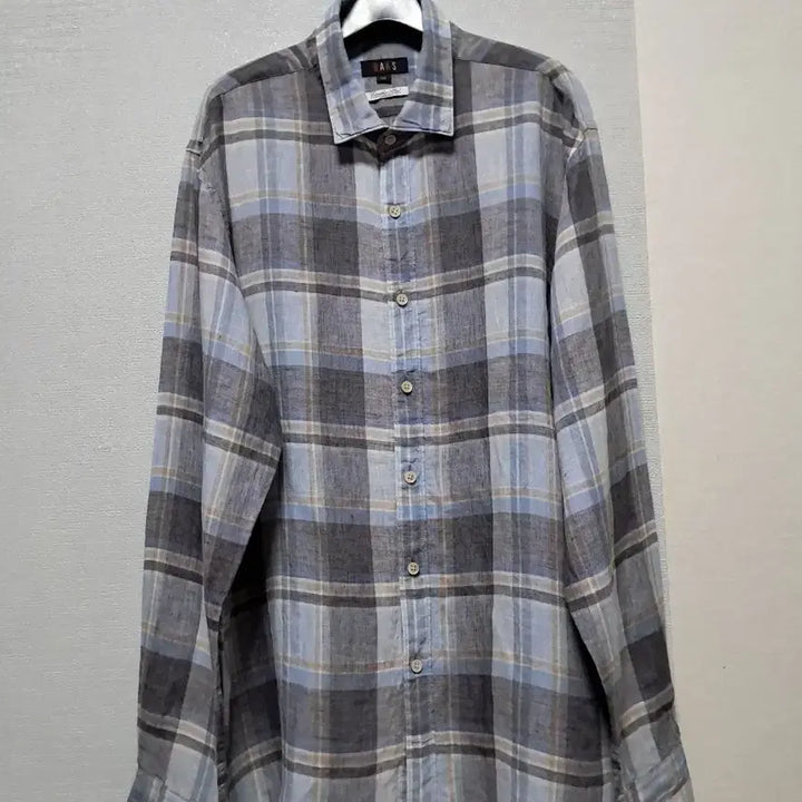 [BUNJANG] Daks 100% Wool Check Long Sleeve Shirt Men&