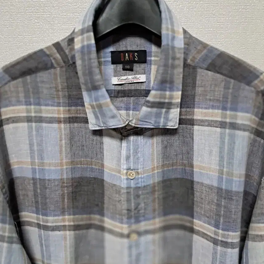 [BUNJANG] Daks 100% Wool Check Long Sleeve Shirt Men&