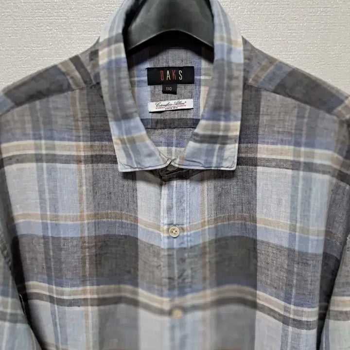 [BUNJANG] Daks 100% Wool Check Long Sleeve Shirt Men&
