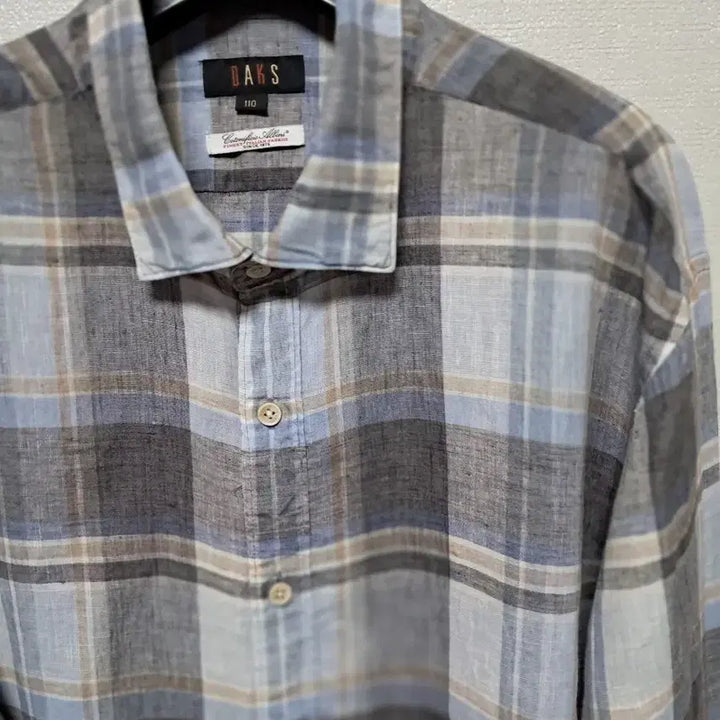 [BUNJANG] Daks 100% Wool Check Long Sleeve Shirt Men&