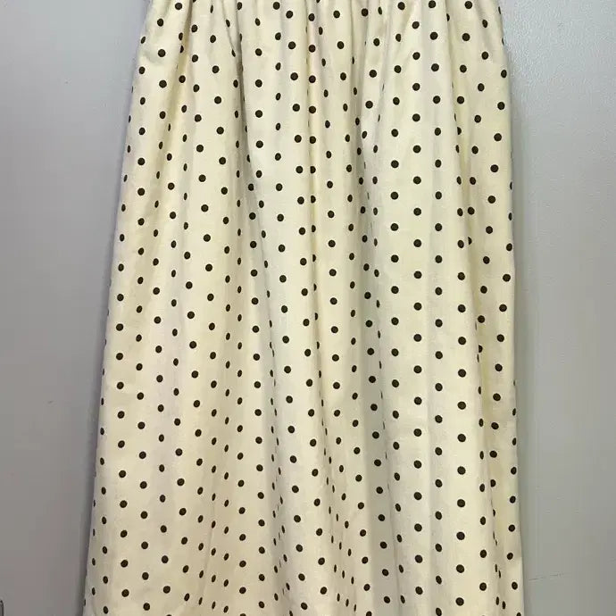 [SOLD OUT] 아이보리 도트 롱 스커트