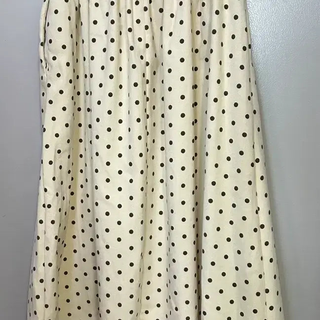 [SOLD OUT] 아이보리 도트 롱 스커트