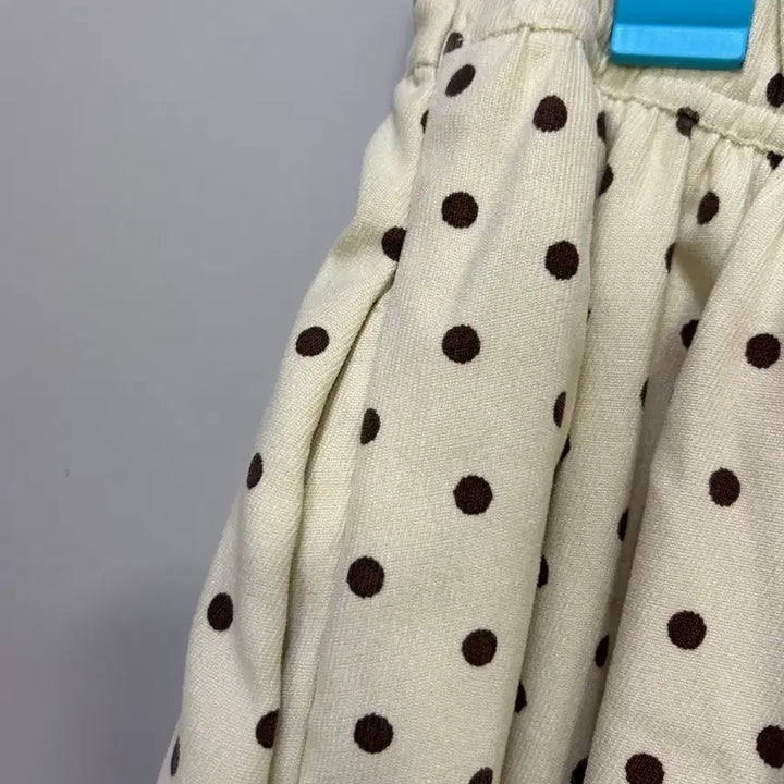 [SOLD OUT] 아이보리 도트 롱 스커트
