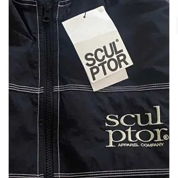 [BUNJANG] Sculptor Stitched Windbreaker Black (M) / 스컬프터 스티치 윈드브레이커 바람막이 블랙
