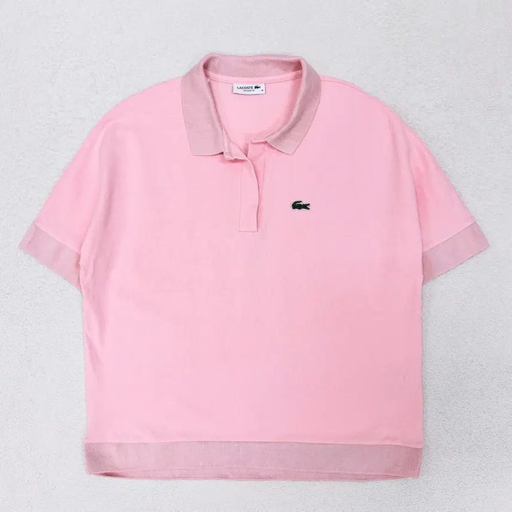 [BUNJANG] Lacoste Pink Cotton Polo Shirt (Women&