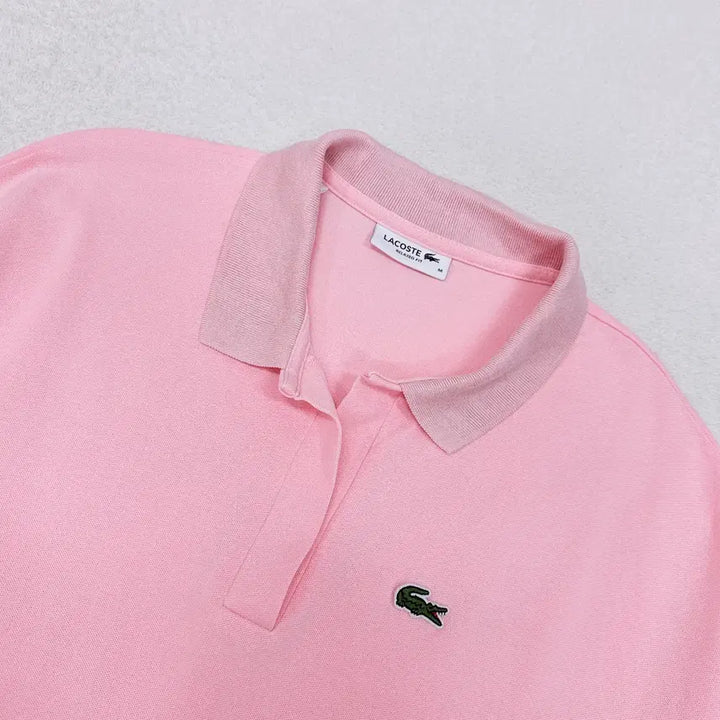 [BUNJANG] Lacoste Pink Cotton Polo Shirt (Women&