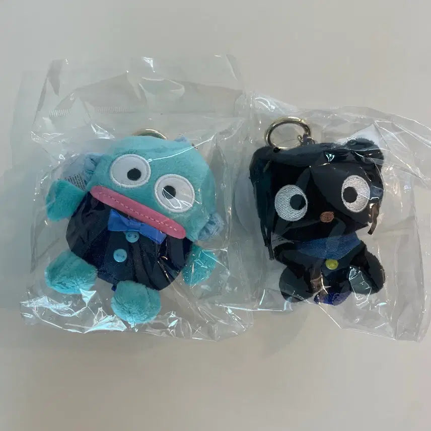 [BUNJANG] Sanrio Hangyodon Chococat Denim Mini Doll Keychain 8cm / 새상품) 한교동 초코캣 데님 미니 인형 키링 8cm 산리오 정품