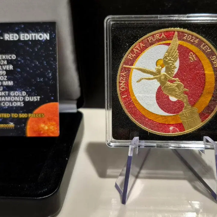 [BUNJANG] Libertad Sun and Moon Red 1oz Silver Coin / 500개한정판) 리버타드 썬앤문 레드 1온스 은화