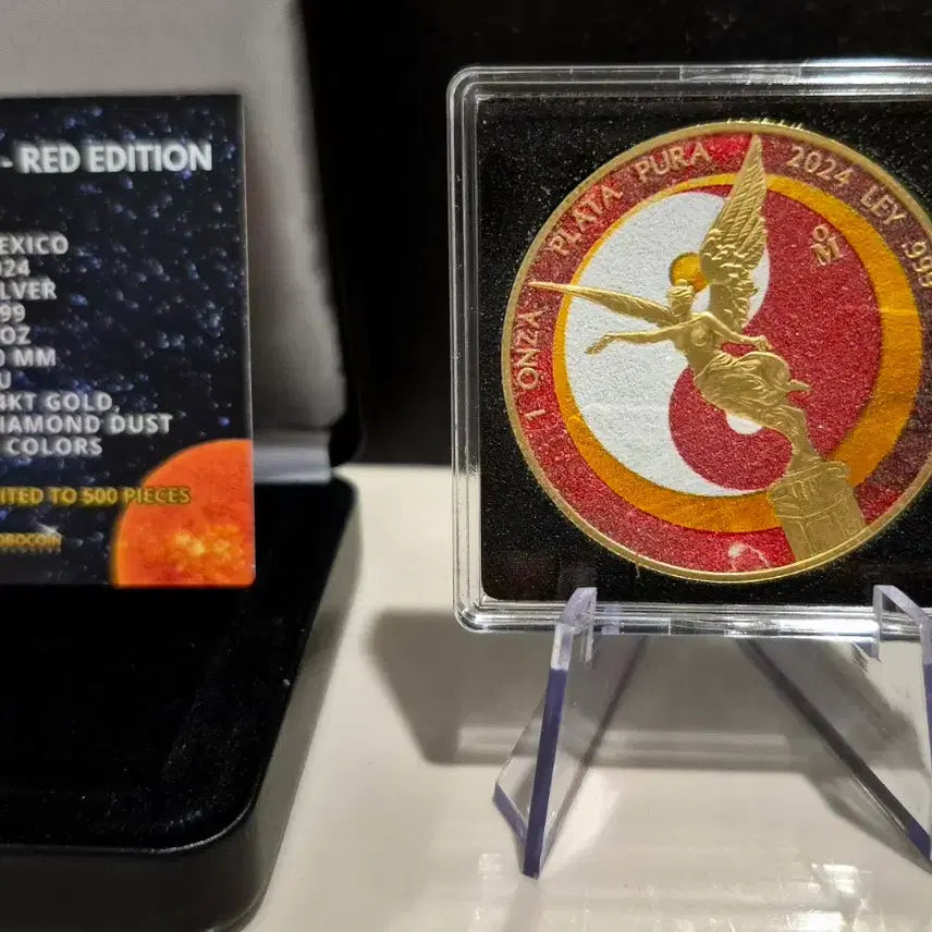 [BUNJANG] Libertad Sun and Moon Red 1oz Silver Coin / 500개한정판) 리버타드 썬앤문 레드 1온스 은화