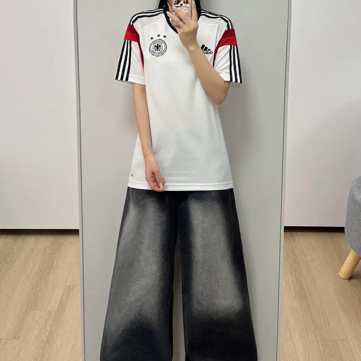 [BUNJANG] Adidas 2014-15 Germany National Team White Short Sleeve Jersey / 아디다스 14-15 독일 국대 화이트 반팔 유니폼