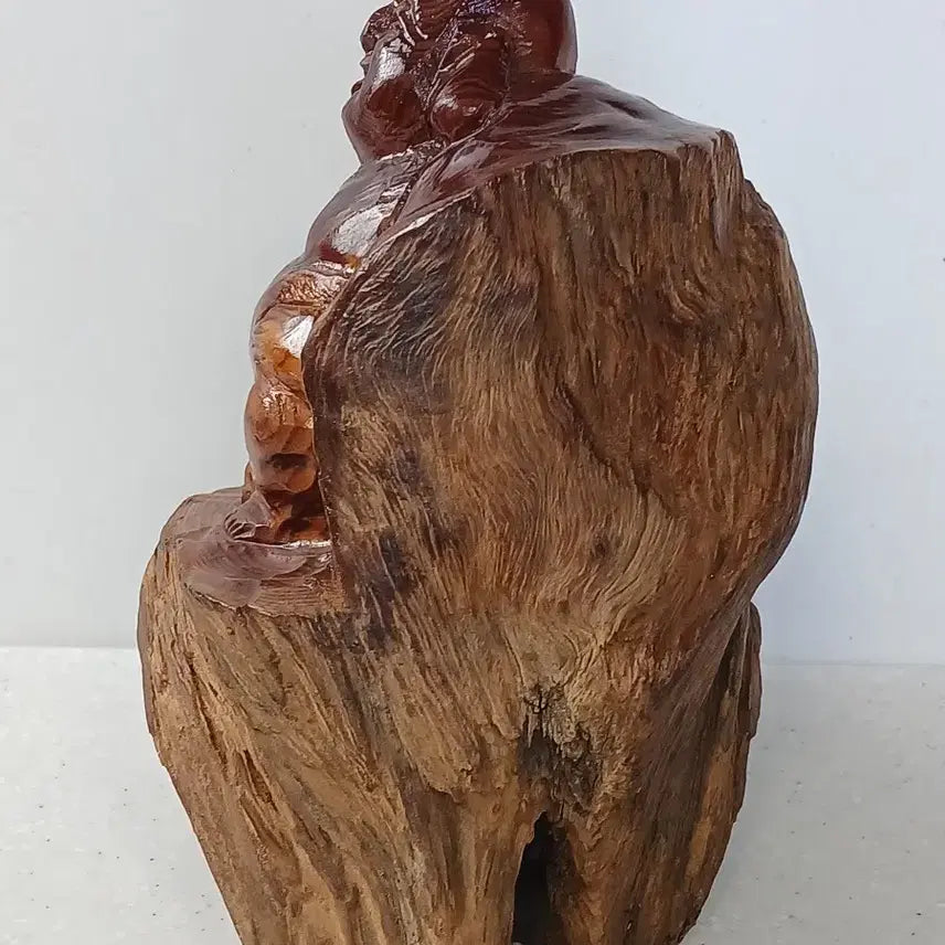 [BUNJANG] Pine Root Wood Statue / 근대사 수집 소나무 관솔 원목 포대화상 조각상