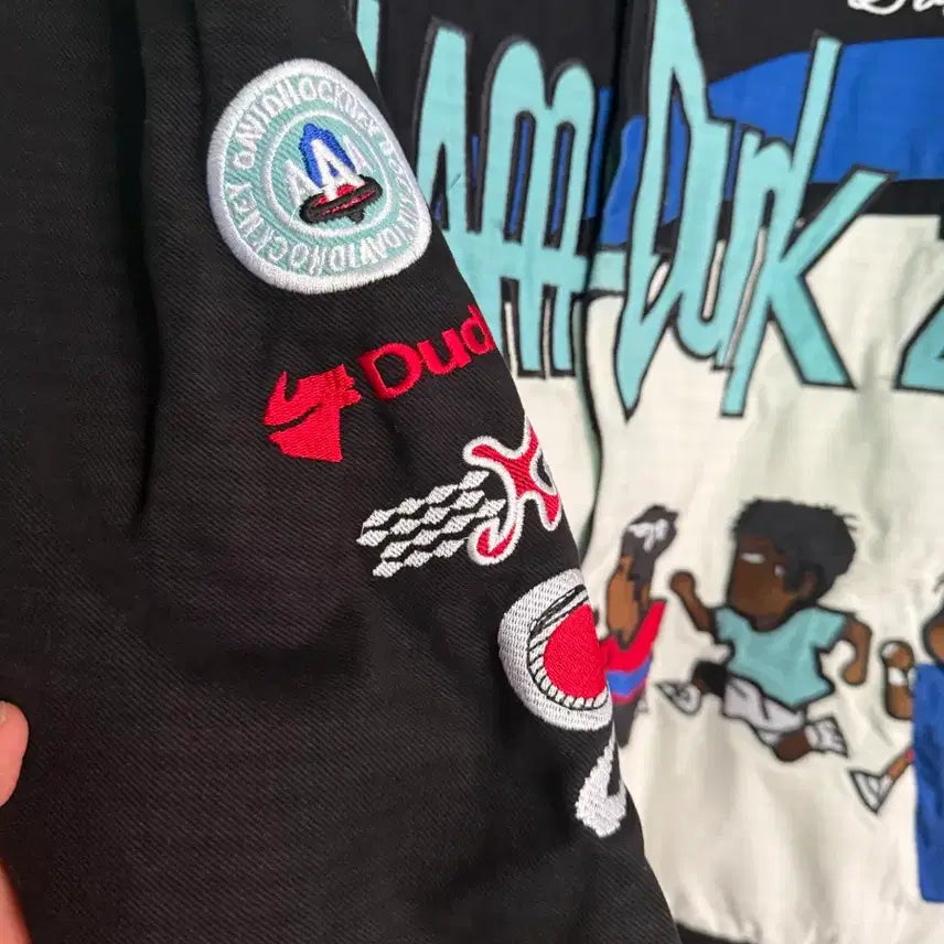 [BUNJANG] Old School Slam Dunk Embroidered Racing Jacket (XL) / 올드스쿨 슬램덩크 자수 레이싱 자켓 (국내 XL)