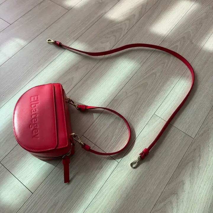 [BUNJANG] Elbategev Red Tote Crossbody Bag / 엘바테게브 레드 토트백 크로스백