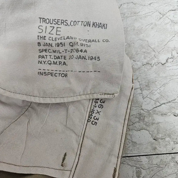 [BUNJANG] US Army Officer Chino Pants (1940s-1950s) / (36X35, 34추천) 40s 미군 오피서 치노 팬츠
