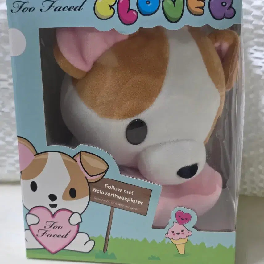 [BUNJANG] Too Faced Clover Dog Mascot Limited Edition Plush / 투페이스드 마스코트(한정판)클로버 강아지 인형