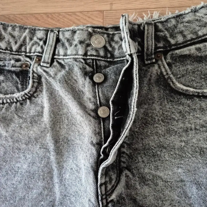[BUNJANG] ZARA Denim Washed Shorts / [자라] 데님 반바지/ 워싱 숏팬츠/흑청